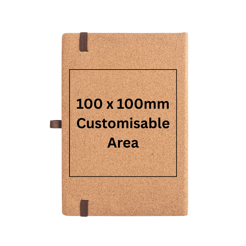 Personalised Bamboo & Cork A5 Notebook – Custom Eco-Friendly Lined Journal
