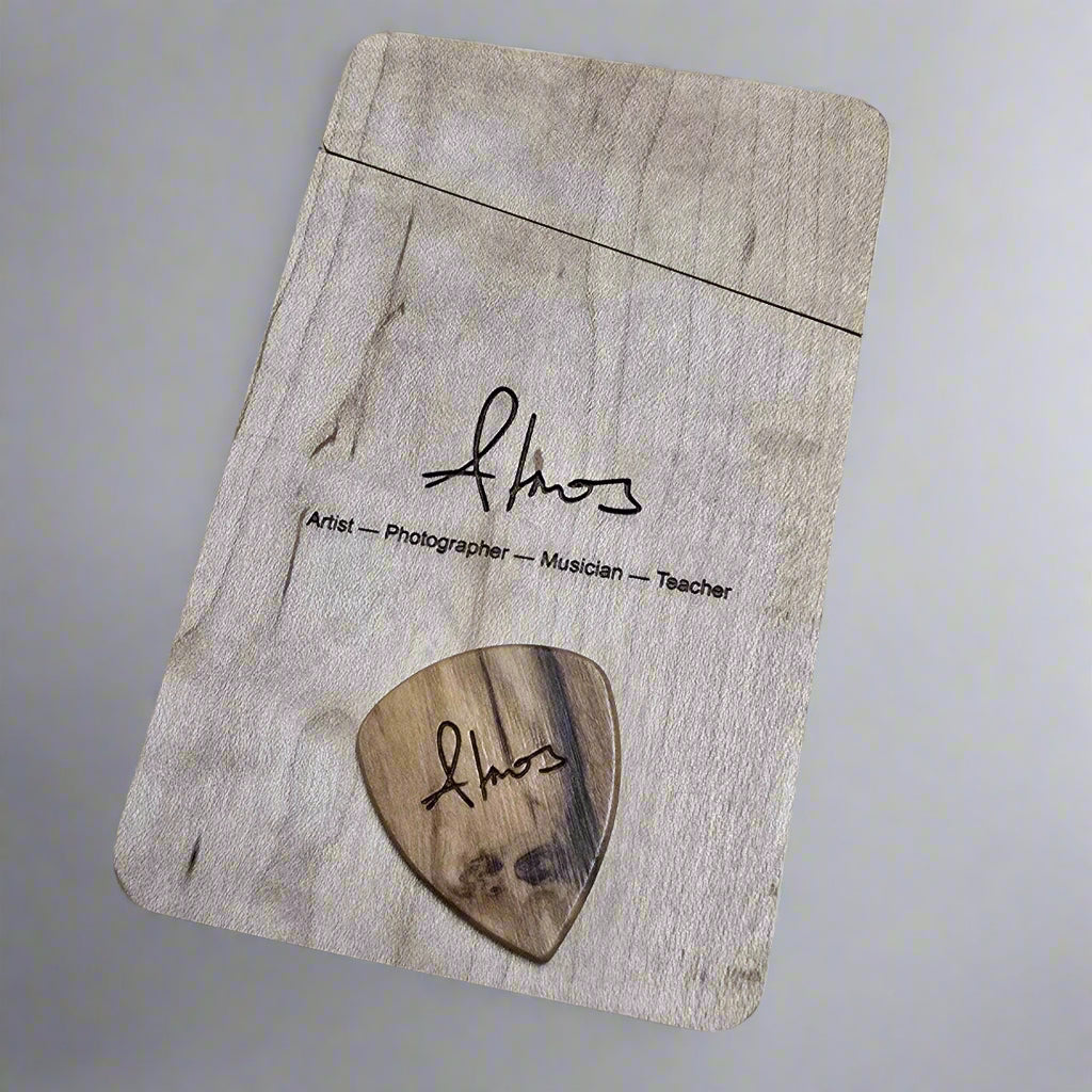 Custom Bamboo Wood Fip Top Business Card Holder