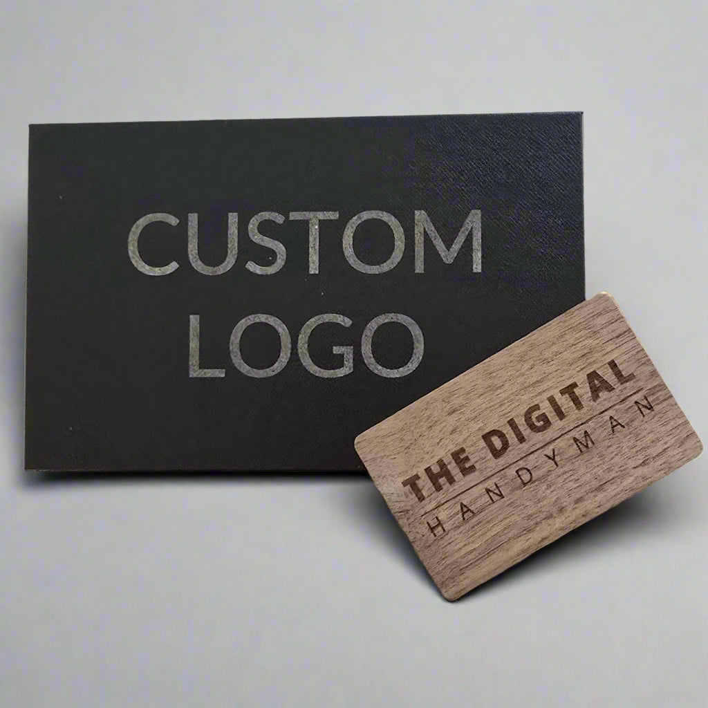 Custom Black Walnut Wooden Digital NFC Business Card