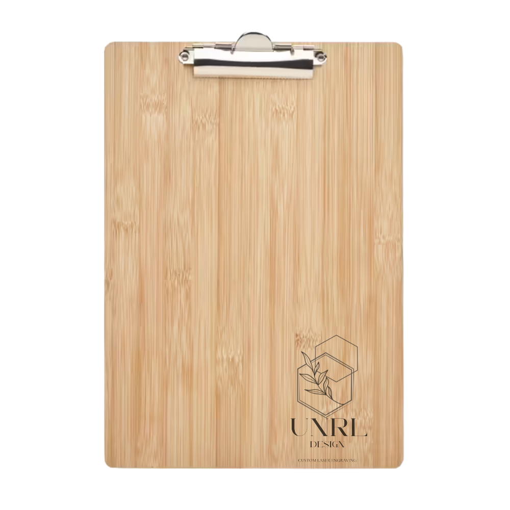 Personalised A4 Bamboo Clipboard – Custom Engraved Office Gift
