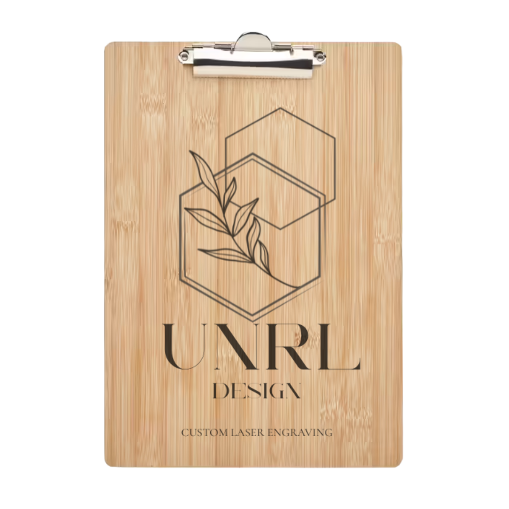 Personalised A4 Bamboo Clipboard – Custom Engraved Office Gift