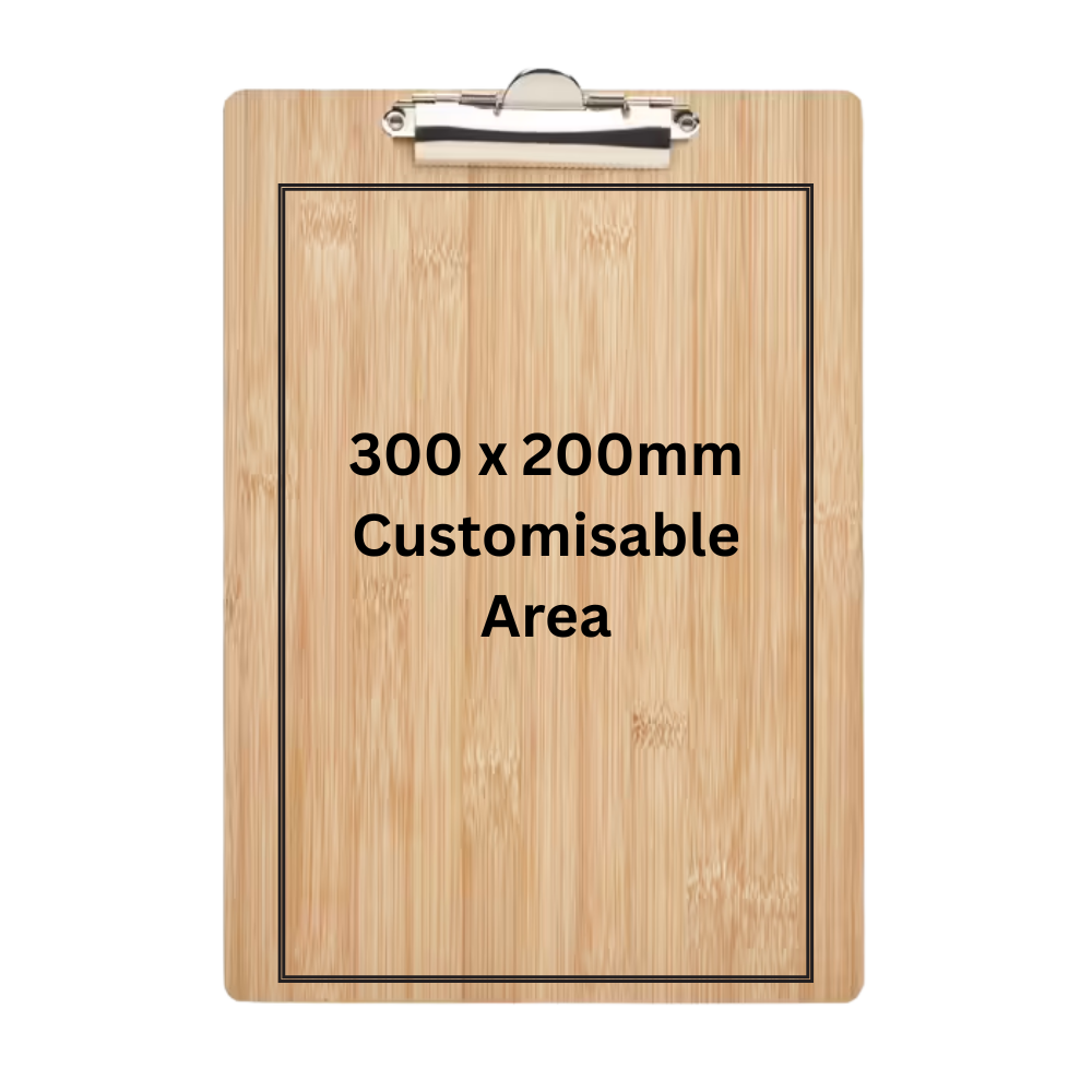 Personalised A4 Bamboo Clipboard – Custom Engraved Office Gift