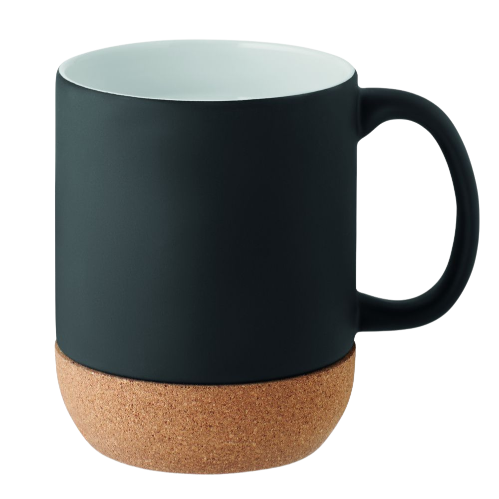 Personalised Matt Ceramic Mug with Cork Base – Custom Eco-Friendly 300ml