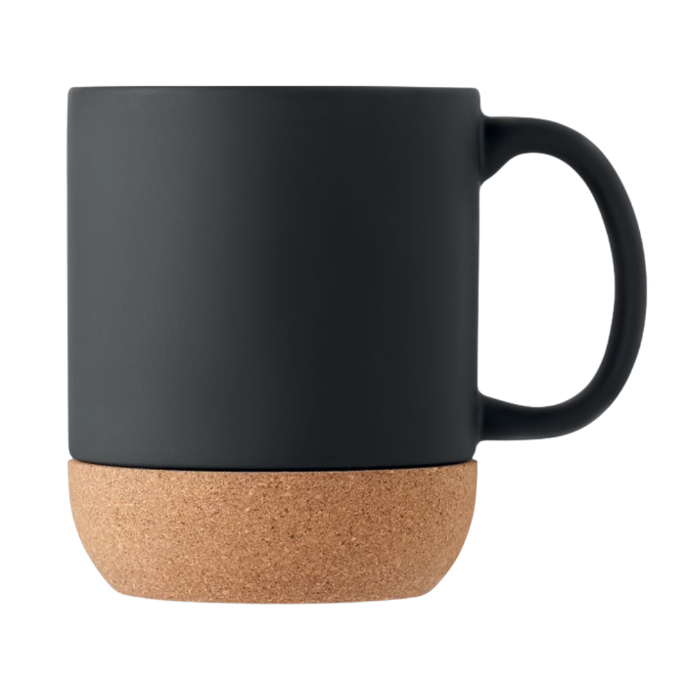 Personalised Matt Ceramic Mug with Cork Base – Custom Eco-Friendly 300ml