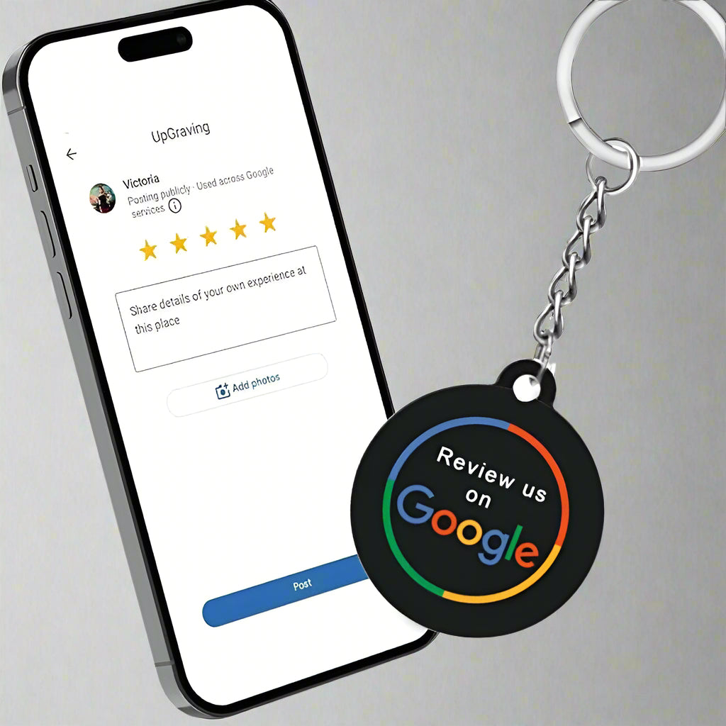 Google Review Keyring - Black