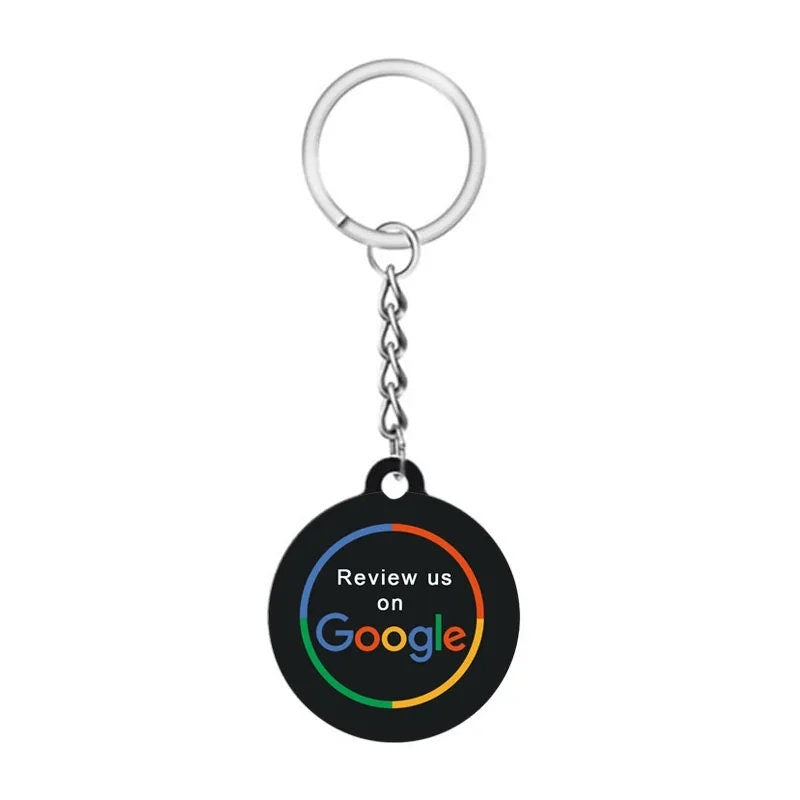 Google Review Keyring in Black