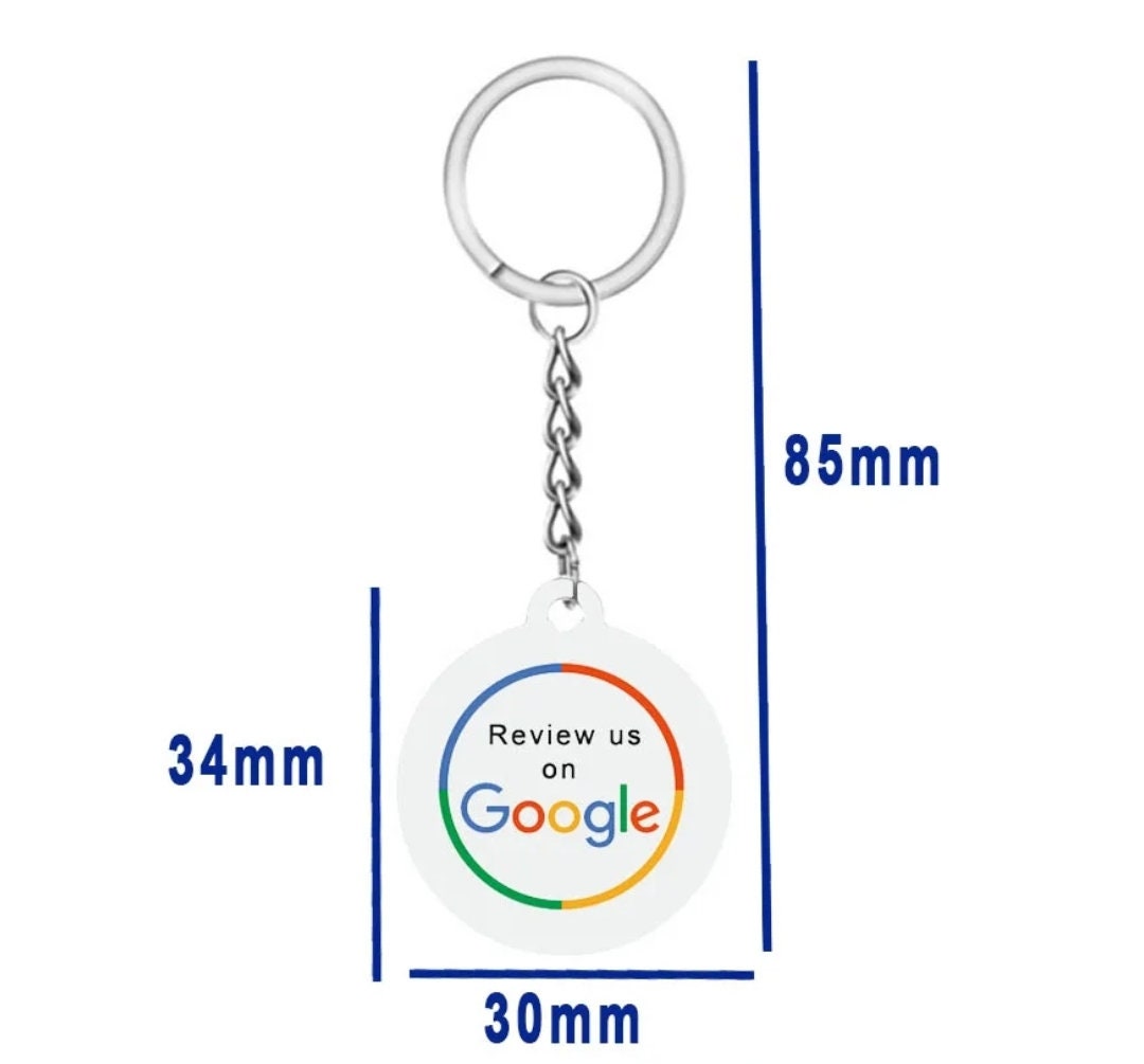 Google Review Keyring with Measurements