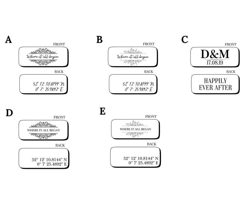 Personalised Engraved Walnut Keyring – Custom Couples Gift