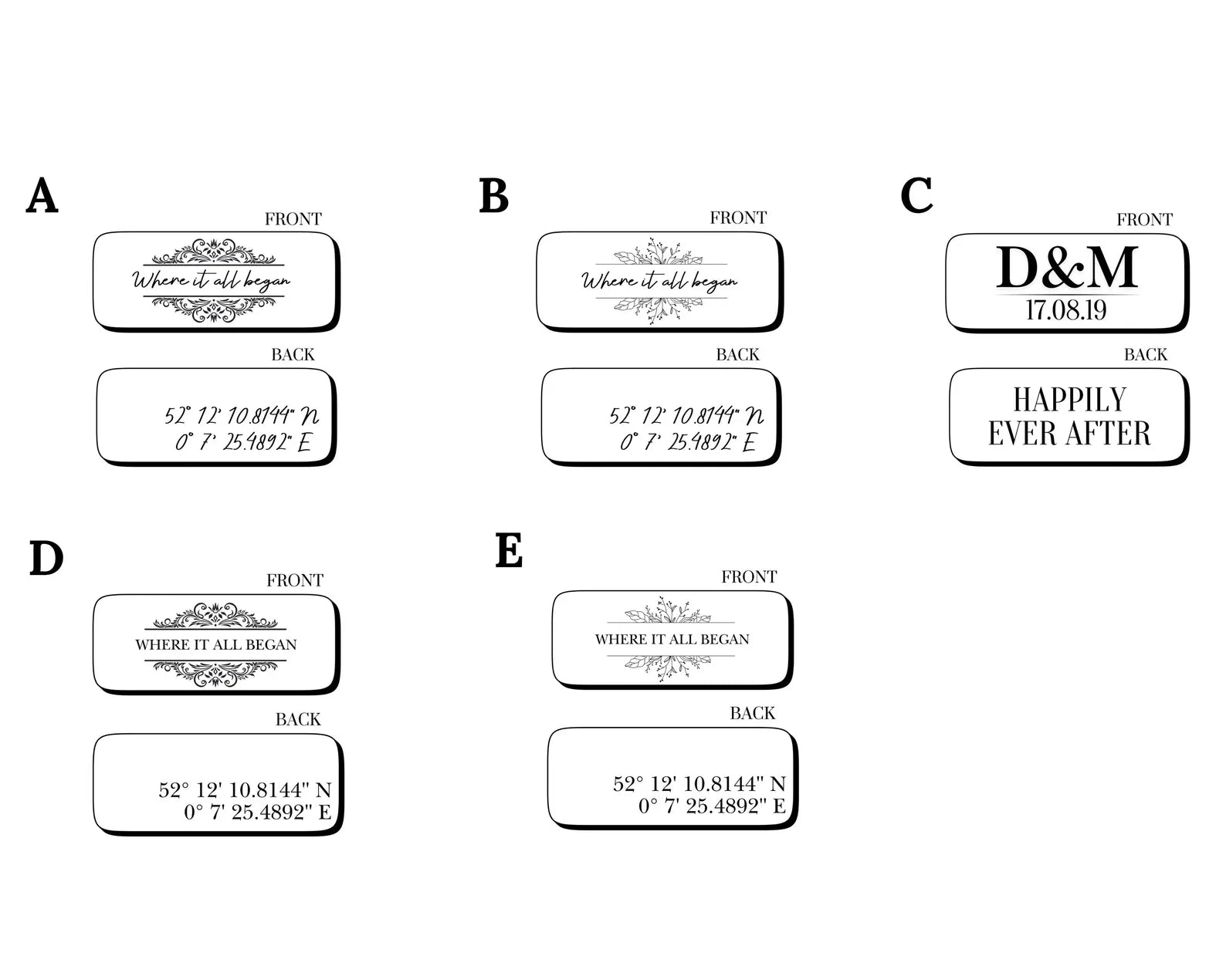Personalised Engraved Walnut Keyring – Custom Couples Gift