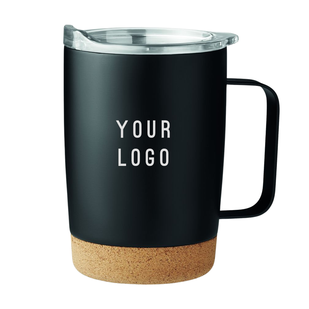 Personalised Stainless Steel Tumbler with Cork Base – 300ml Custom Engraved