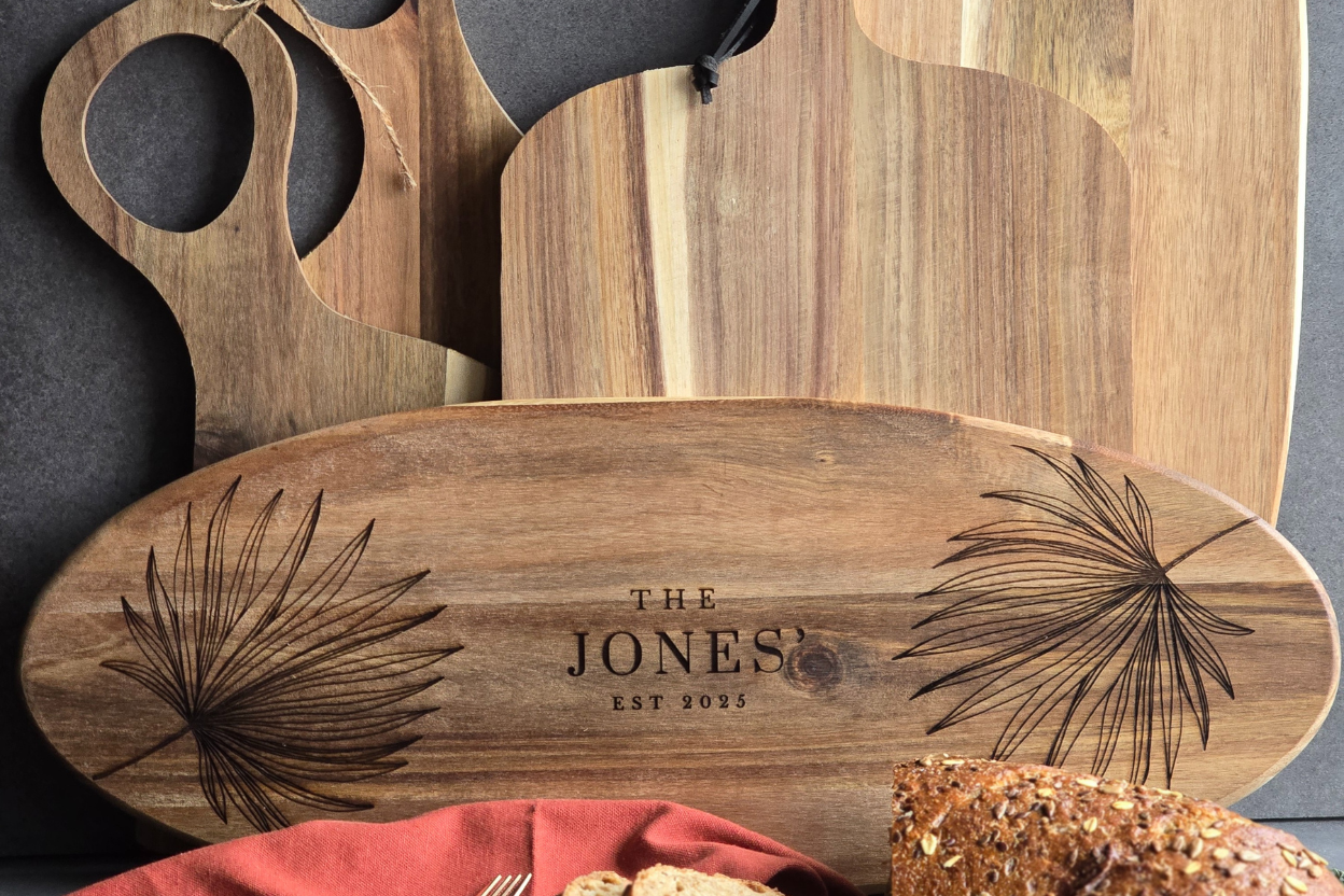 Engraved Bamboo Chopping Board – Gift for Him