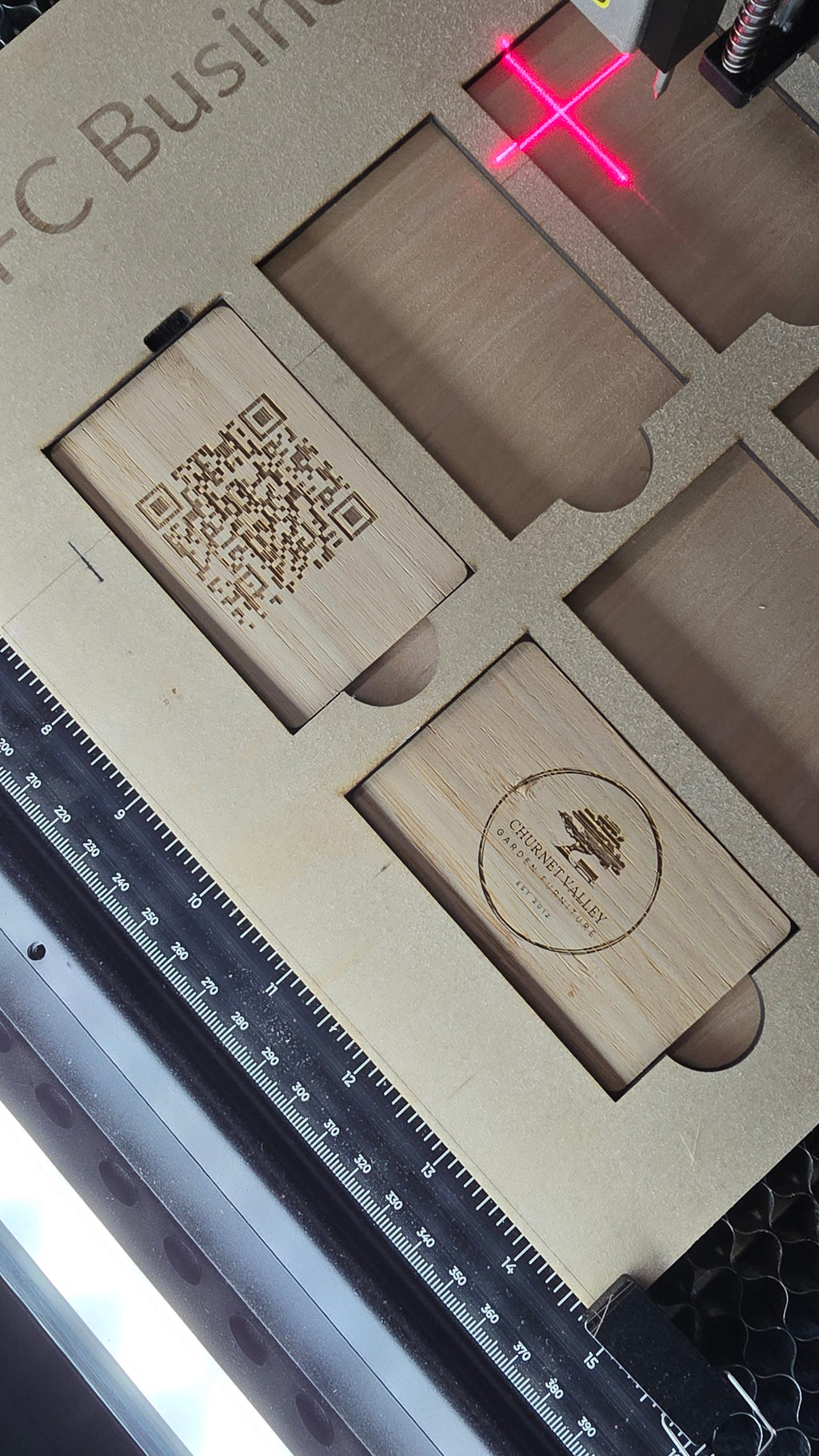 Customised Wooden Smart NFC Business Card for Professional Networking - Bespoke Contactless Digital Business Card. Wooden business card.