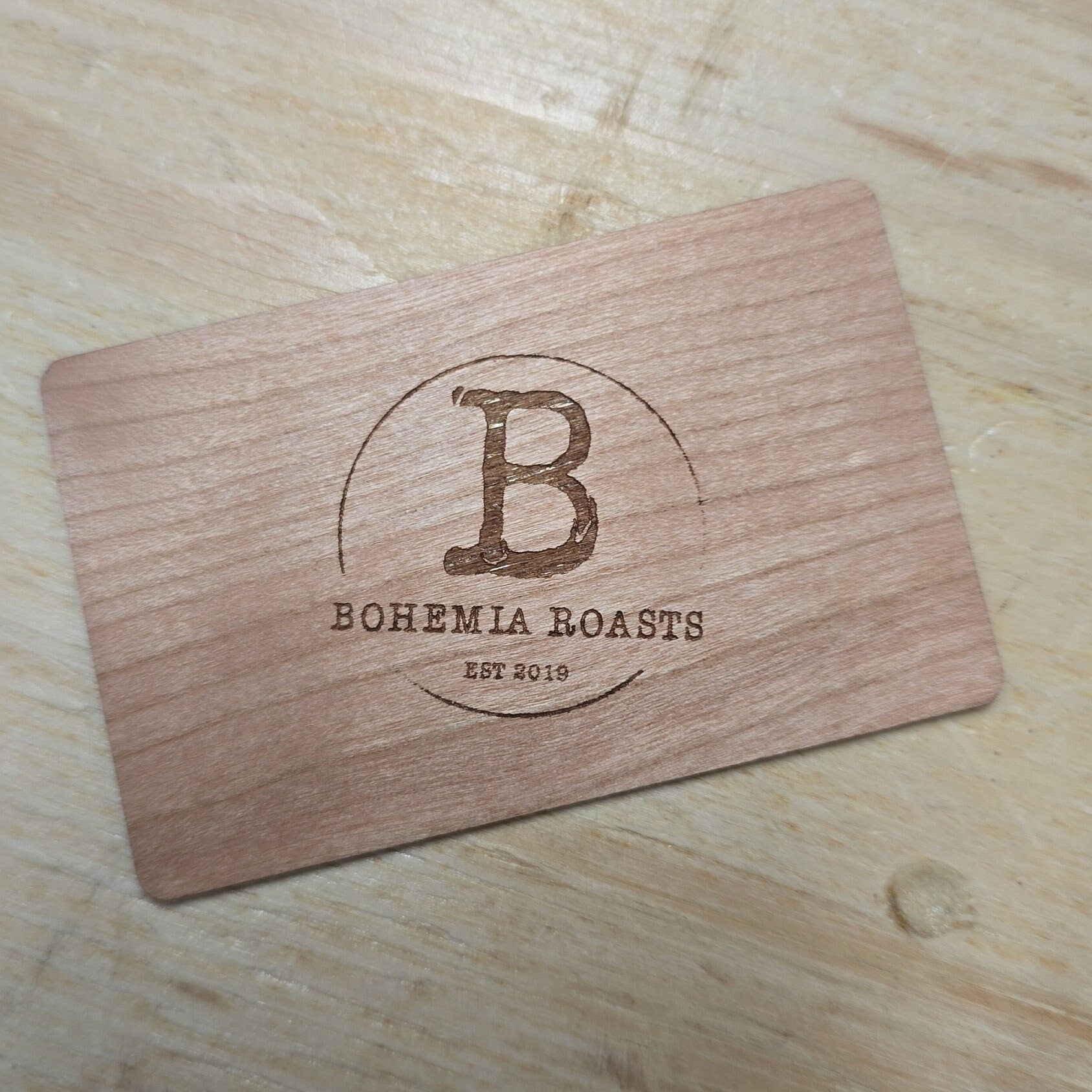 Customised Wooden Smart NFC Business Card for Professional Networking - Bespoke Contactless Digital Business Card. Wooden business card.