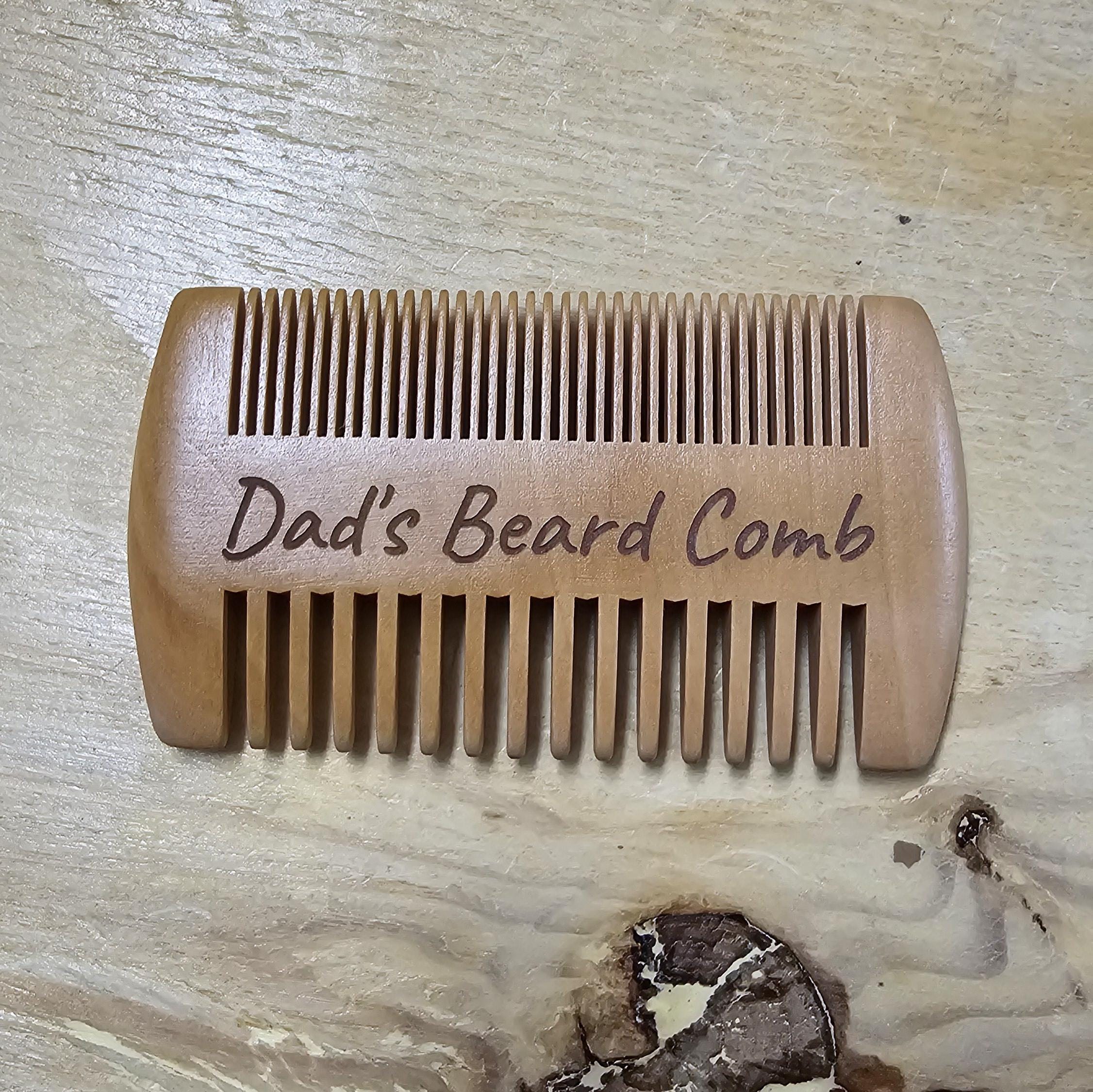 Custom Wooden Beard and Moustache Comb. Wooden gift for him. Wooden beard comb. Personalised Beard Comb.