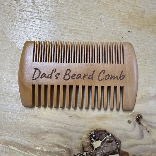 Custom Wooden Beard and Moustache Comb. Wooden gift for him. Wooden beard comb. Personalised Beard Comb.