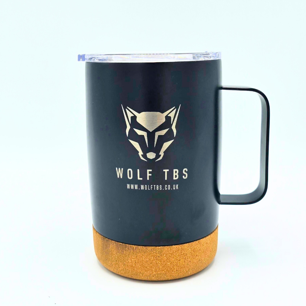 Personalised Stainless Steel Tumbler with Cork Base – 300ml Custom Engraved